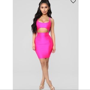 Fashion Nova Hot Pink Mini Dress